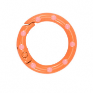 Componenti colorati anello brisé portachiavi arancione-rosa
