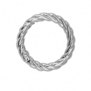 Componenti anello brisé portachiavi con spirale argento