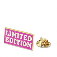 Pins "Limited edition" viola magenta-bianco-oro