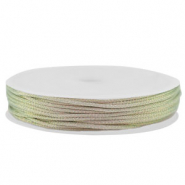 Coda di topo intrecciato 1mm argento-rosa metallico