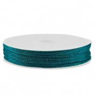 Coda di topo intrecciato 0,8mm verde acqua metallico