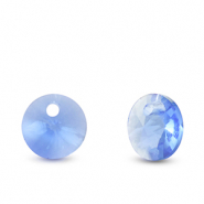 Pendenti di vetro Crystal Glass tonda blu zaffiro