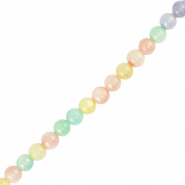 Perline di conchiglia tonda multicolore pastello