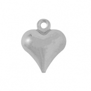 Ciondoli in acciaio inossidabile cuore argento