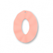 Ciondoli in acrilico ovale rosa salmone