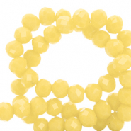 Perline sfaccettate 6x4 mm rondella giallo solare 
