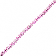 Perline sfaccettate 2mm tonda fucsia rosa metallico