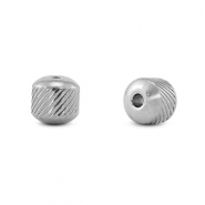 Perline in acciaio inossidabile 8mm argento