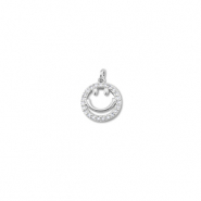 Metallo TQ in ottone ciondolo smiley argento
