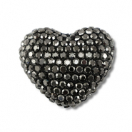 Perline in stile bohémien cuore antracite