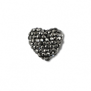 Perline in stile bohémien cuore antracite