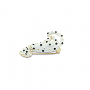 Broches leopardo bianco-nero-oro