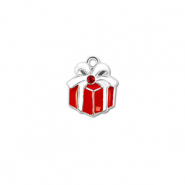 Ciondoli di metallo zirconi regalo argento-rosso-bianco