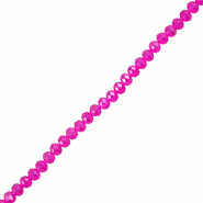 Perline sfaccettate 8x6mm rondella rosa fucsia