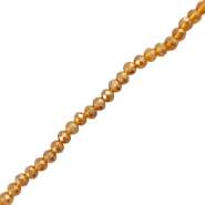 Perline sfaccettate 6x4mm rondella marrone