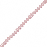 Perline sfaccettate 6x4mm rondella rosa chiaro