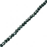 Perline sfaccettate 4x3mm rondella blu scuro