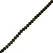 Perline sfaccettate 3x2mm rondella nero