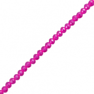Perline sfaccettate 3x2mm rondella rosa fucsia