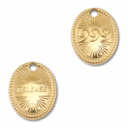 BY31® Ciondolo in acciaio inossidabile numeri angelici 999 / release oro