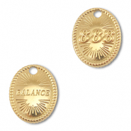 BY31® Ciondolo in acciaio inossidabile numeri angelici 888 / balance oro