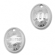 BY31® Ciondolo in acciaio inossidabile numeri angelici 111 / intuition argento