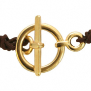 Chiusura T di metallo DQ oro (privo di nichel)