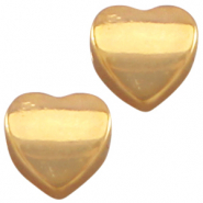 Perline di metallo DQ 8mm cuore oro (privo di nichel)