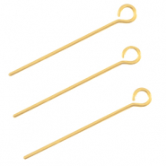 Chiodini a occhiello di metallo DQ 25mm oro (privo di nichel)
