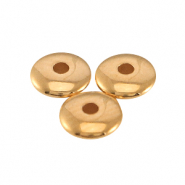 Perline di metallo DQ 4x1,5 mm rondella oro rosa (privo di nichel)