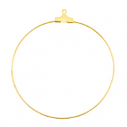 Componenti di metallo DQ orecchino a cerchio 50mm oro (privo di nichel)