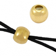 Chiusura con perline scorrevoli di metallo DQ 5mm oro (privo di nichel)