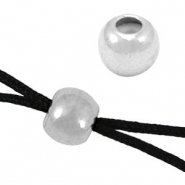 Chiusura con perline scorrevoli di metallo DQ 5mm argento antico (privo di nichel)