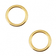 Ciondoli di metallo DQ 12mm cerchio oro (privo di nichel)