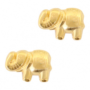 Perline di metallo DQ elefante oro (privo di nichel)