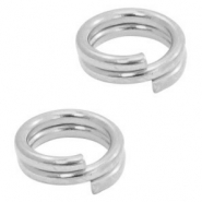 Anellino brisé di metallo DQ 5mm argento antico (privo di nichel)