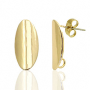 Perno di metallo DQ ovale 9x18 mm oro (privo di nichel)