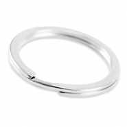 Componenti di metallo DQ anello brisé per portachiavi 30 mm argento antico (privo di nichel)