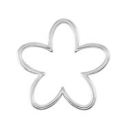 Ciondoli di metallo DQ ciondoli / distanziatore fiore argento antico (privo di nichel)