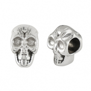 Perline di metallo DQ cranio argento antico (privo di nichel)