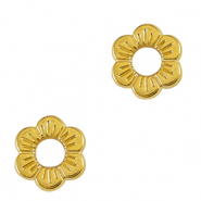 Ciondoli di metallo DQ distanziatore fiore 12mm oro (privo di nichel)