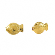 Perline di metallo DQ pesce oro (privo di nichel)