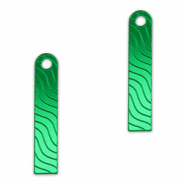 Ciondoli accattivanti barra & onda verde kelly metallico