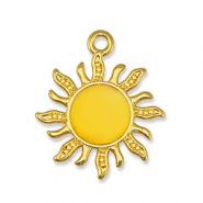 Ciondoli di metallo DQ sole giallo-oro (privo di nichel)