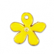 Ciondoli di metallo DQ fiore oro-giallo (privo di nichel)