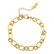 Bracciali in acciaio inossidabile con maglia contorta oro