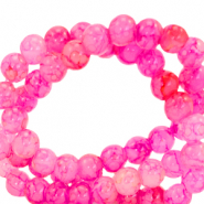 Perline di vetro 4 mm multicolore rosa