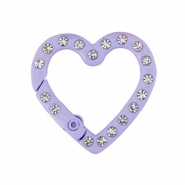 Componenti colorati anello brisé portachiavi cuore viola