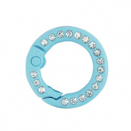 Componenti colorati anello brisé portachiavi blu chiaro