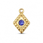 BY31&reg; Ciondoli in acciaio inossidabile rombo oro-blu zaffiro